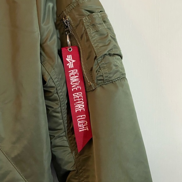 Alpha; Remove Before Flight; Jacket; Bomber Jacket; sage green - Picture 4 of 8